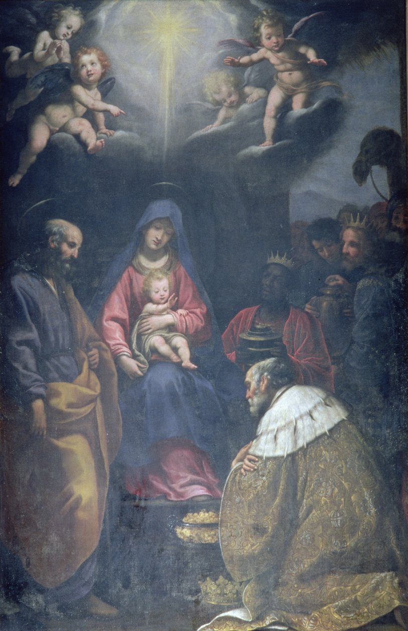Tilbedelse av magiene, 1629 av Matteo Rosselli