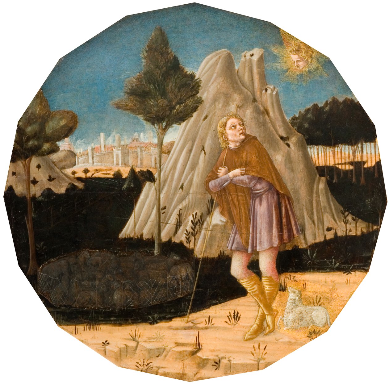 Engel som vises for Joachim, 1500. av Matteo di Giovanni