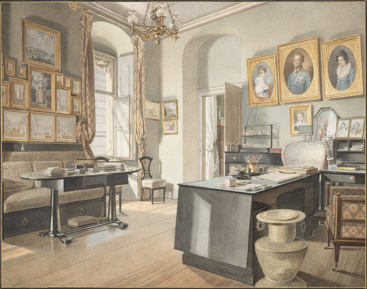 Et studieinteriør ved St. Polten av Matthäus Kern