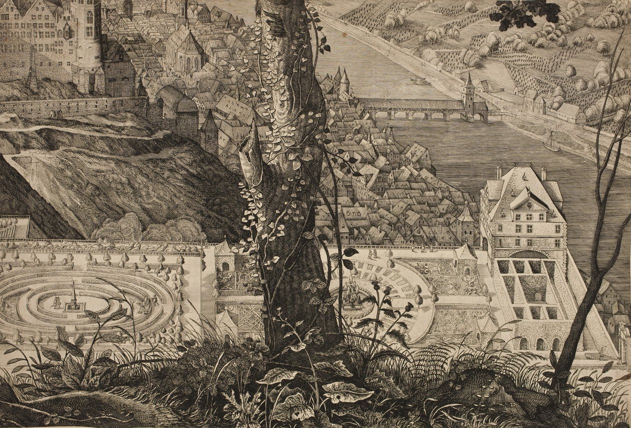 Hortus Palatinus. Heidelberg slottshage av Matthäus Merian d.Æ.
