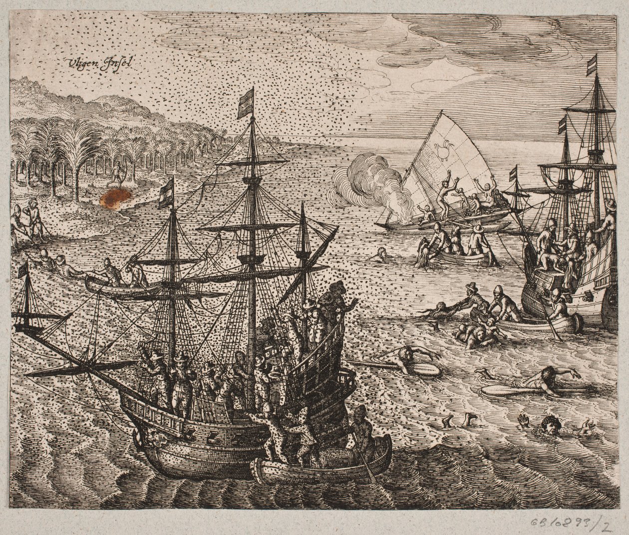 Hvordan de ville menneskene ble beseiret av Matthäus Merian d.Æ.