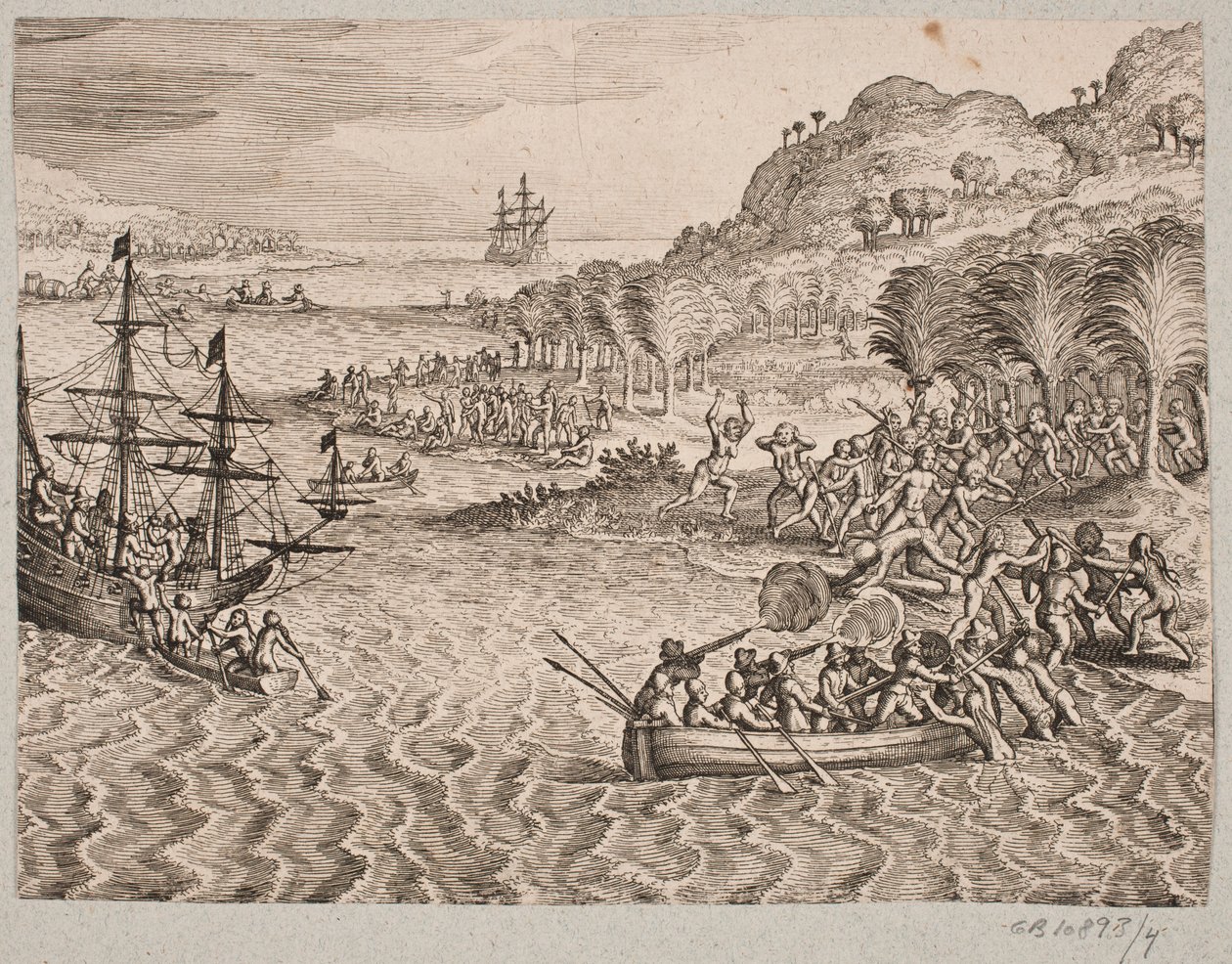 Om nederlendernes landgang på den bunnløse øya av Matthäus Merian d.Æ.