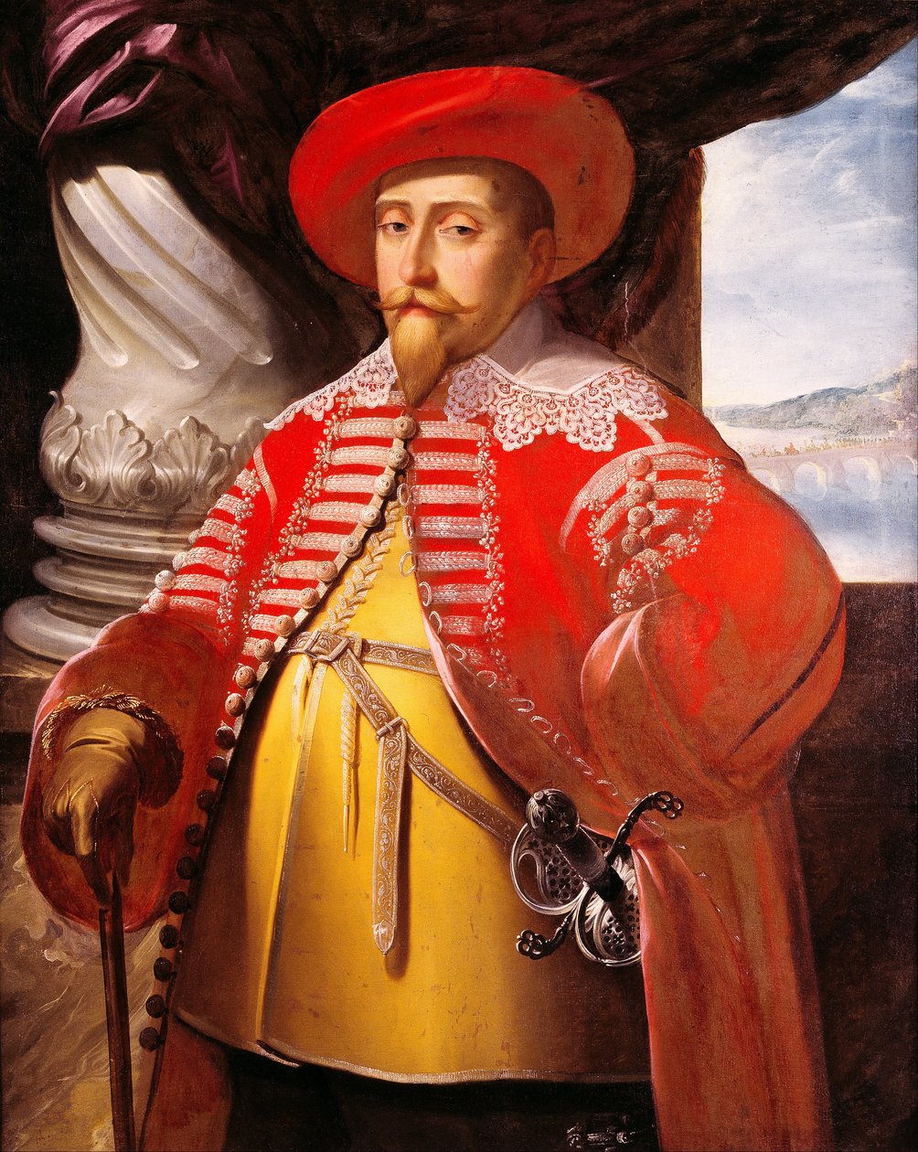 Portrett av Gustavus Adolphus, 1632 av Matthaus Merian