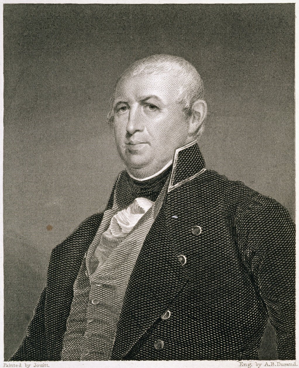 Isaac Shelby (1750-1826) gravert av Asher Brown Durand (1796-1886) av Matthew Harris Jouett