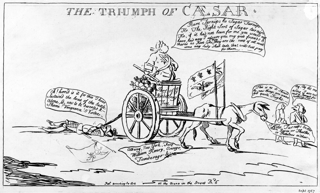 Cæsars triumf, 1757 av Matthew or Matthias Darly
