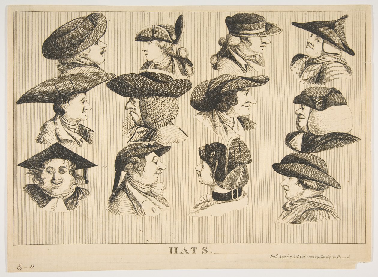 Hats, 1. oktober 1773. av Matthew Darly