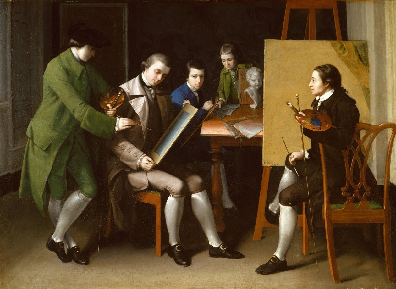 Den amerikanske skolen, 1765. av Matthew Pratt