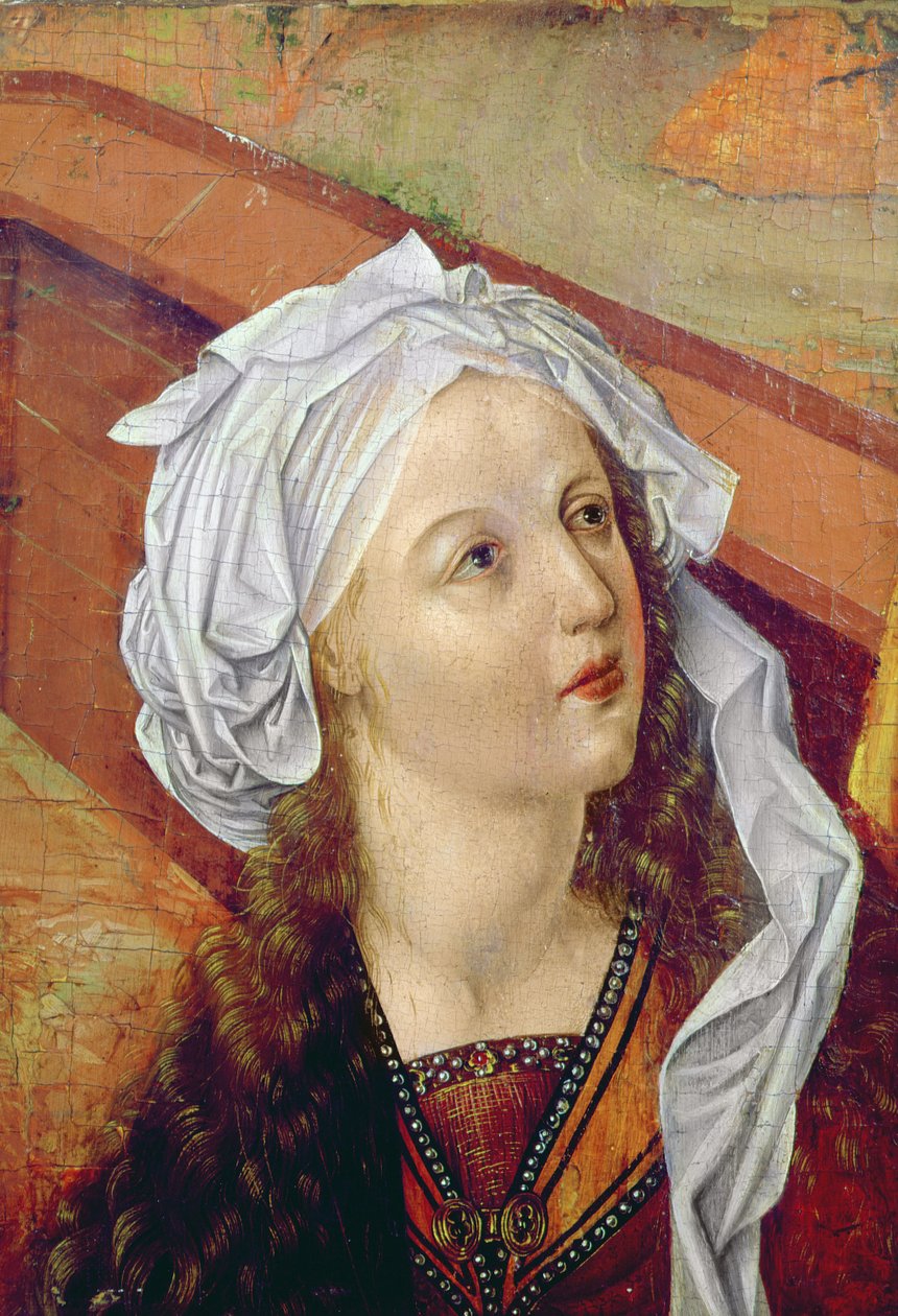 Saint Mary-Magdalene, ca. 1479 (olje på tre) av Matthias Grünewald