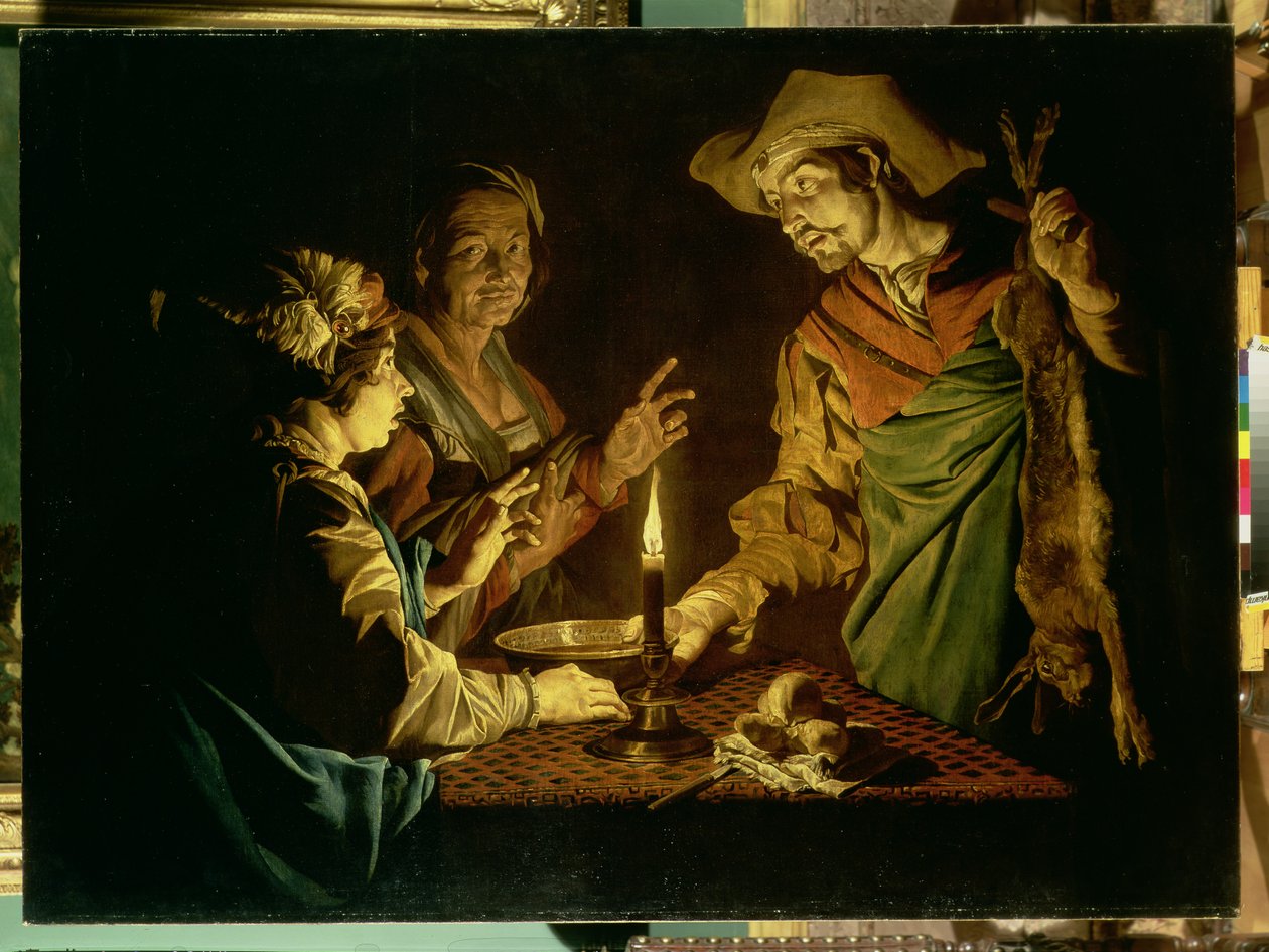 Esau og Jakob, 1640-årene av Matthias Stomer