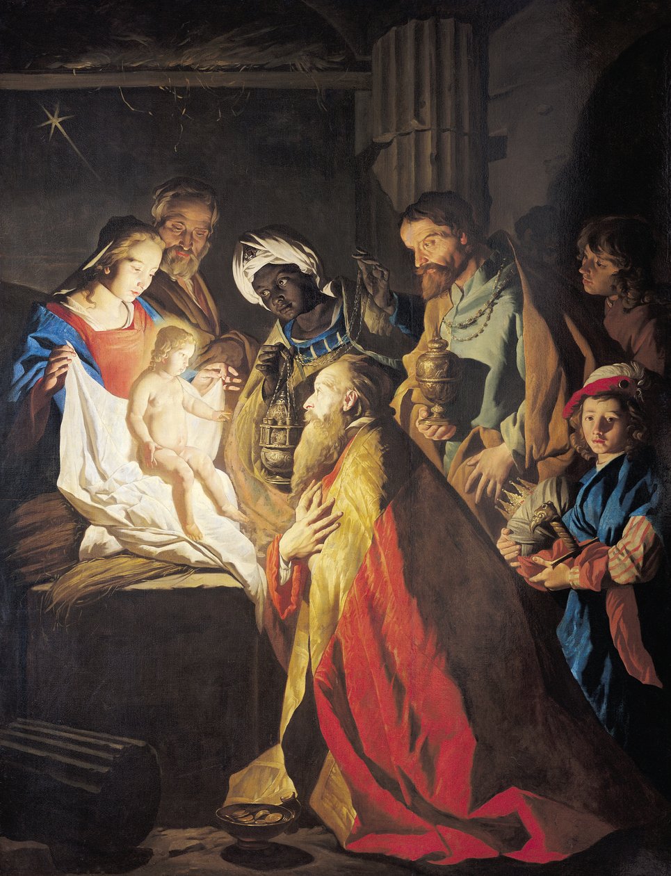Tilbedelsen av magiene av Matthias Stomer