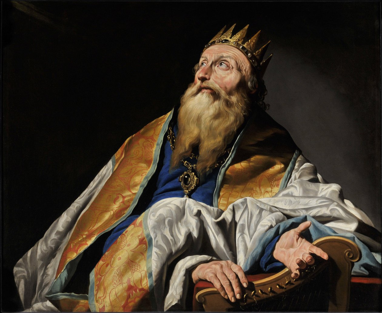 Kongen David av Matthias (c.1600 p.1650) Stomer