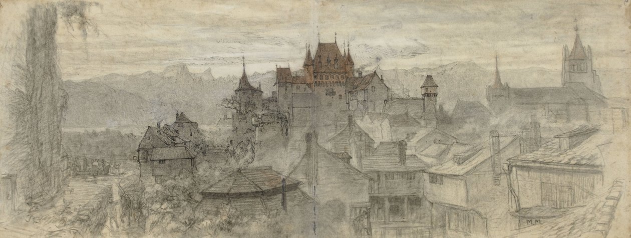 Utsikt over Lausanne II av Matthijs Maris