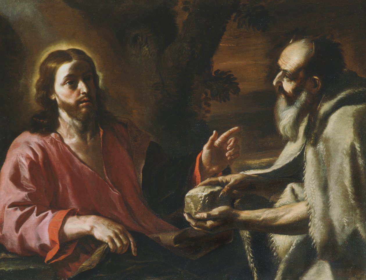 Kristus fristet av Satan av Mattia Preti