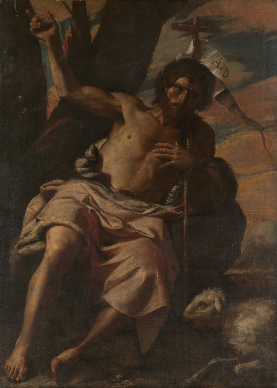 Døperen Johannes forkynner, ca. 1650. av Mattia Preti