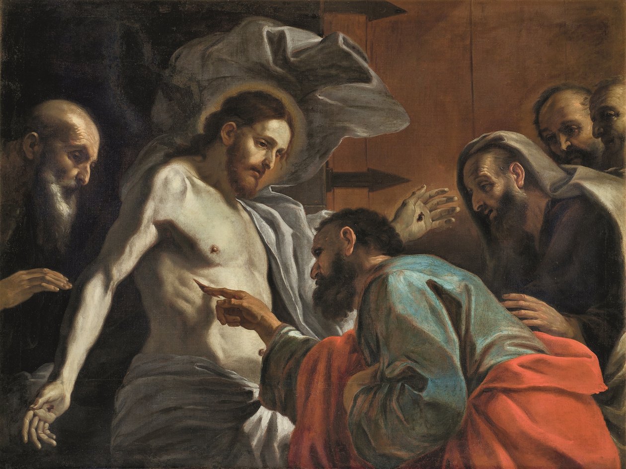 The Incredulity of Saint Thomas, ca 1675. av Mattia Preti