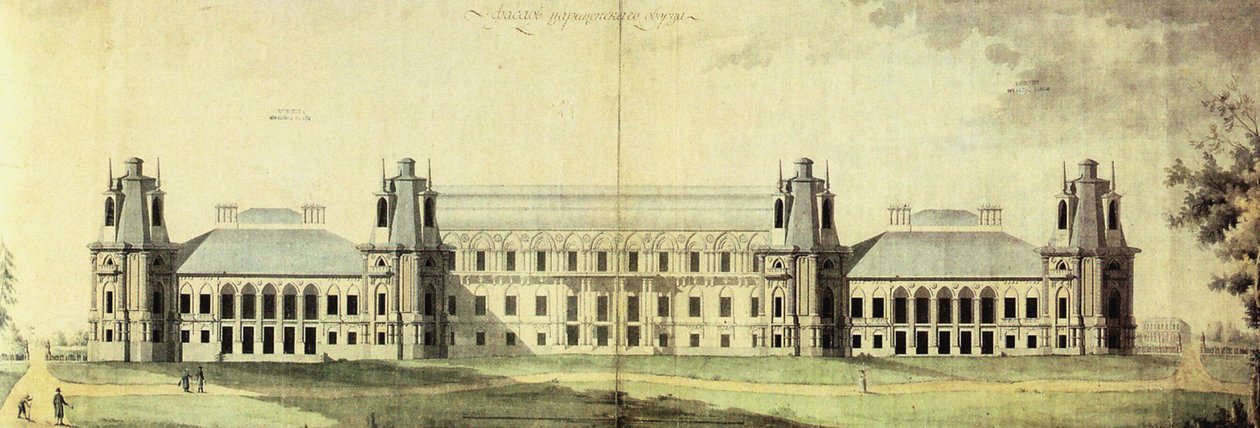 Tsaritsyno-palasset, ca. 1796 av Matvey Fyodorovich Kazakov