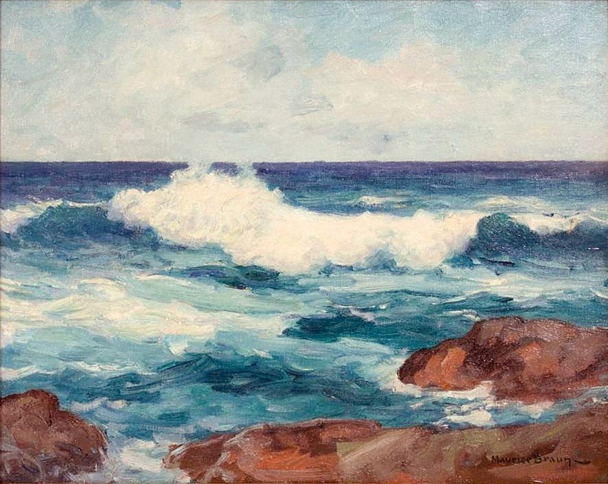 Crashing Surf Near Point Loma, California av Maurice Braun