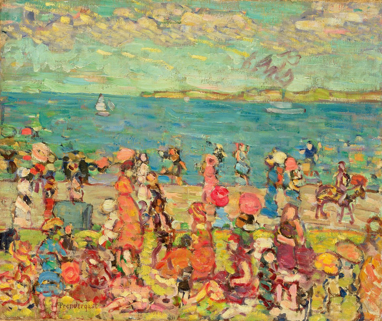Strandscene, ca. 1912-13 av Maurice Brazil Prendergast
