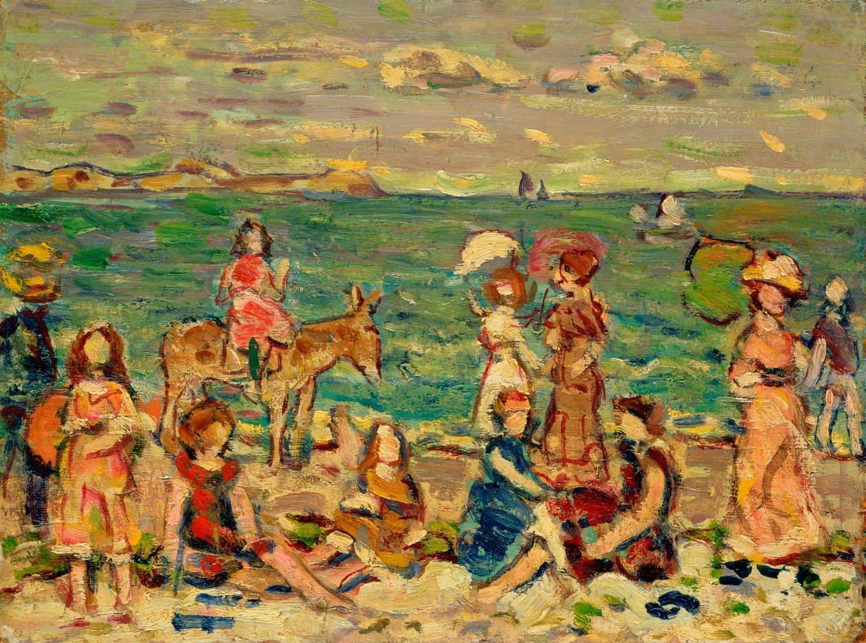 Strandscene, ca. 1912-13 av Maurice Brazil Prendergast