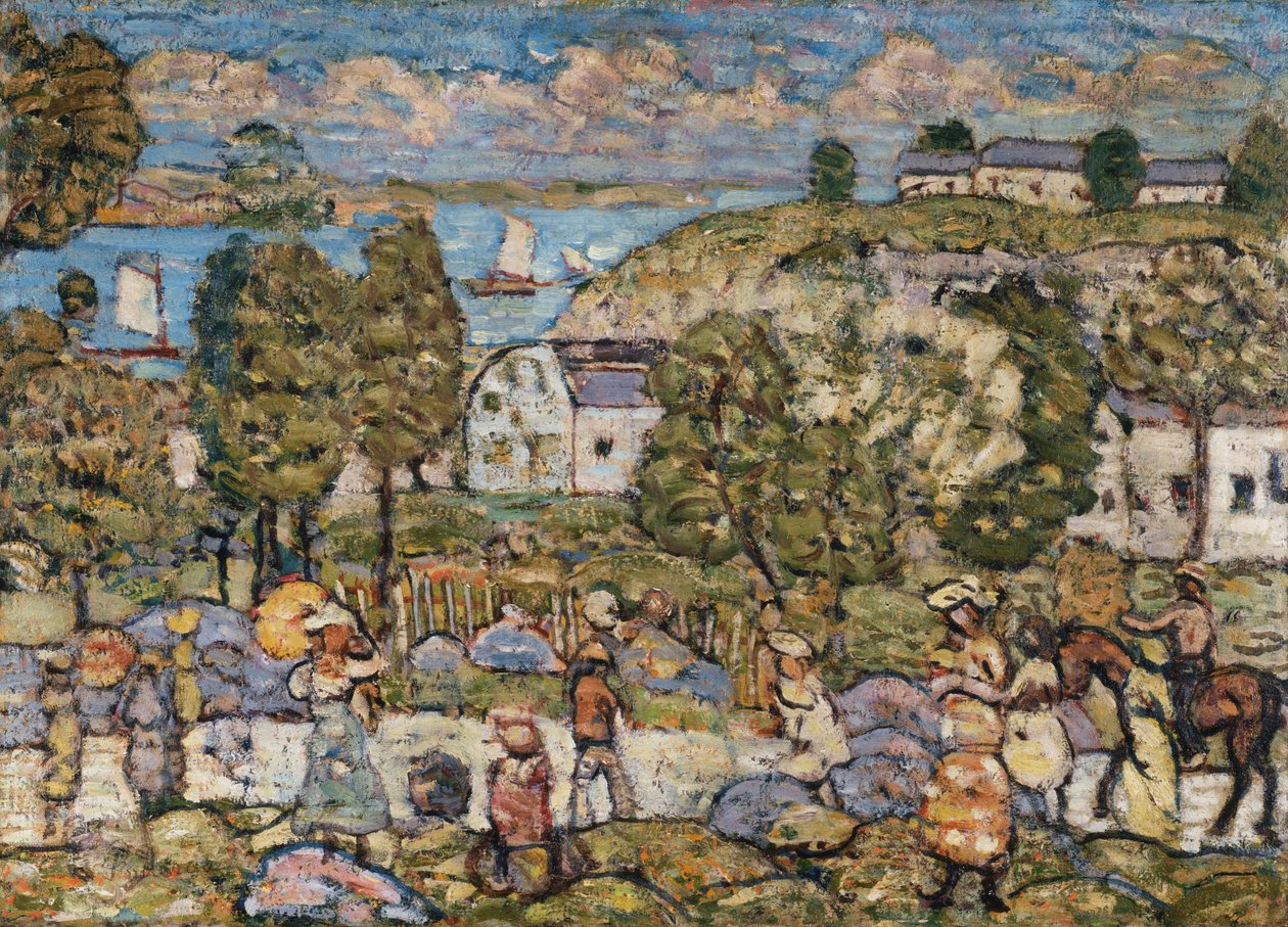 Landskap nær Nahant av Maurice Brazil Prendergast