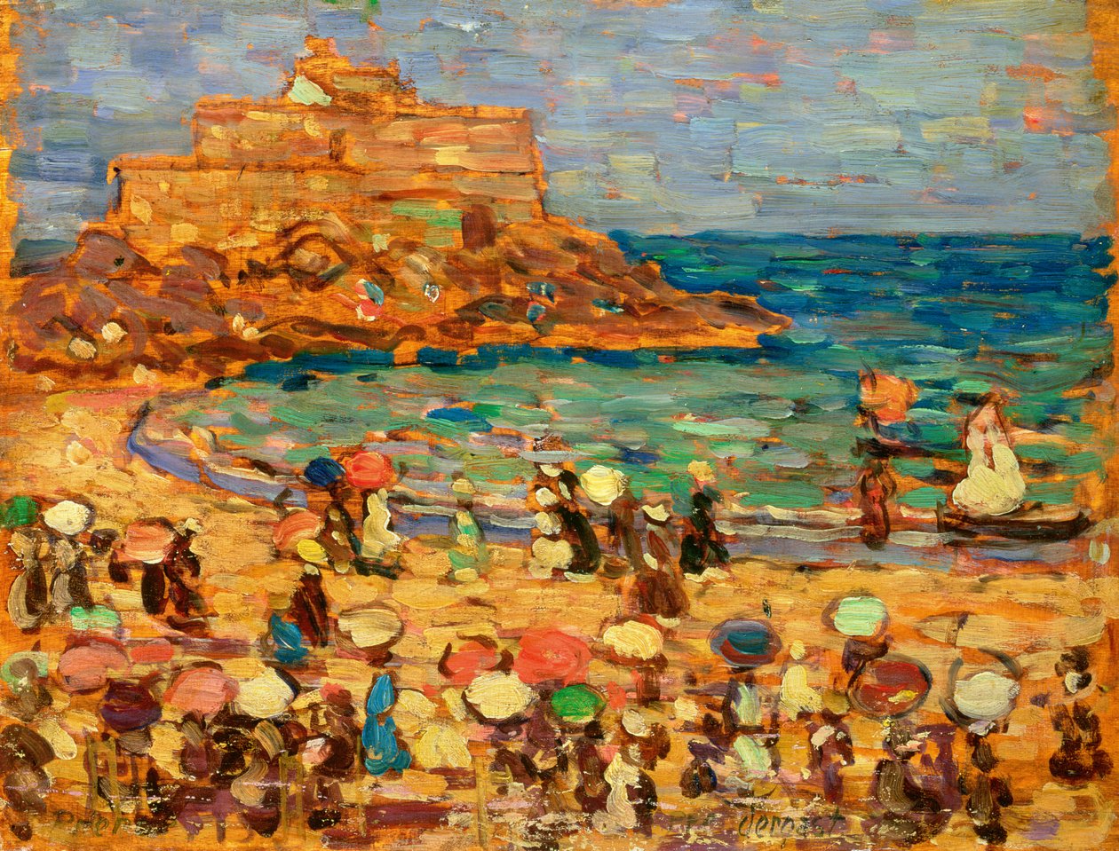 Sjølandskap ved St. Malo av Maurice Brazil Prendergast