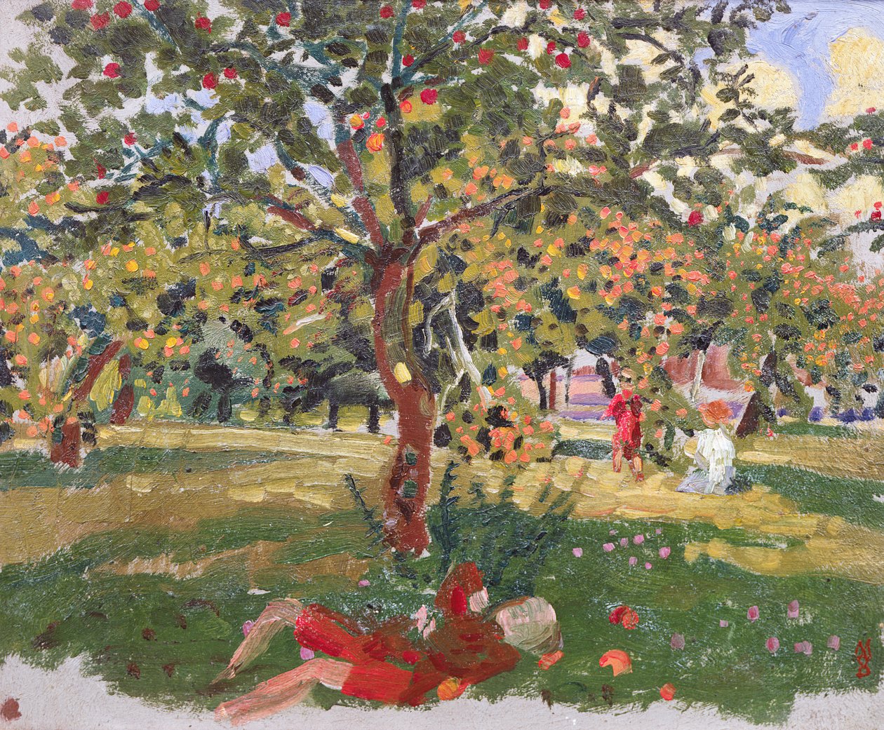 Et barn som sover under et epletre, 1903 av Maurice Denis
