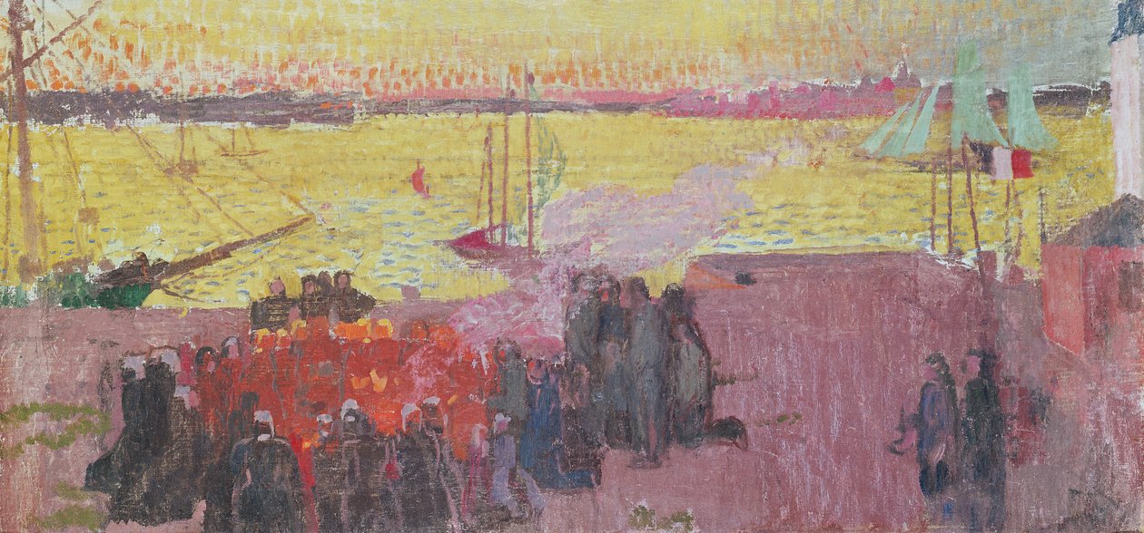 Brann fra St. Jean på Ile Tudy, 1895 av Maurice Denis