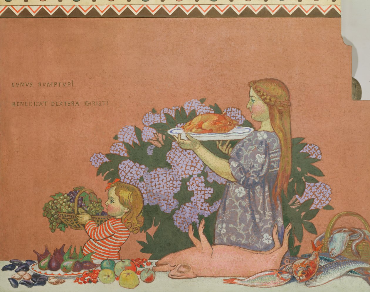 Grace, høyre panel fra dekorasjonen av kunstnerens hjem i Perros-Guirac, 1908 av Maurice Denis