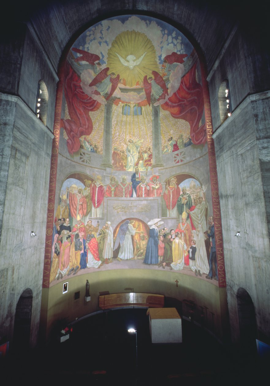 Pinse, fra kirkens apsis, 1934 (se detaljer 252658 og 252659) av Maurice Denis