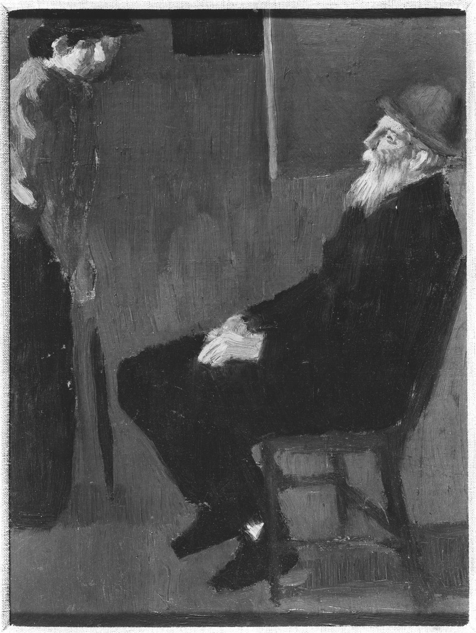 Pierre Auguste Renoir (1841-1919) og Mademoiselle Beaudot, 1911 (olje på papp) av Maurice Denis
