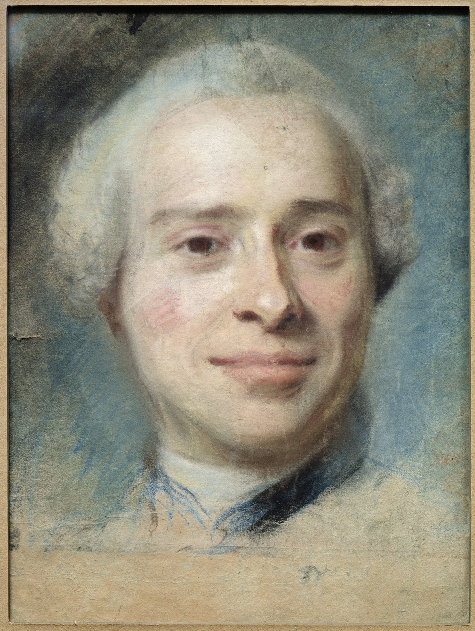 Portrett av Jean Le Rond d'Alembert (1717-83) 1753 (pastell på papir) av Maurice Quentin de La Tour