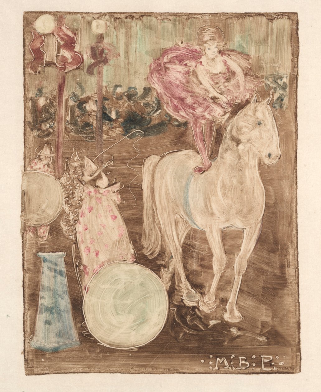 Bareback Rider, ca. 1895. av Maurice Brazil Prendergast