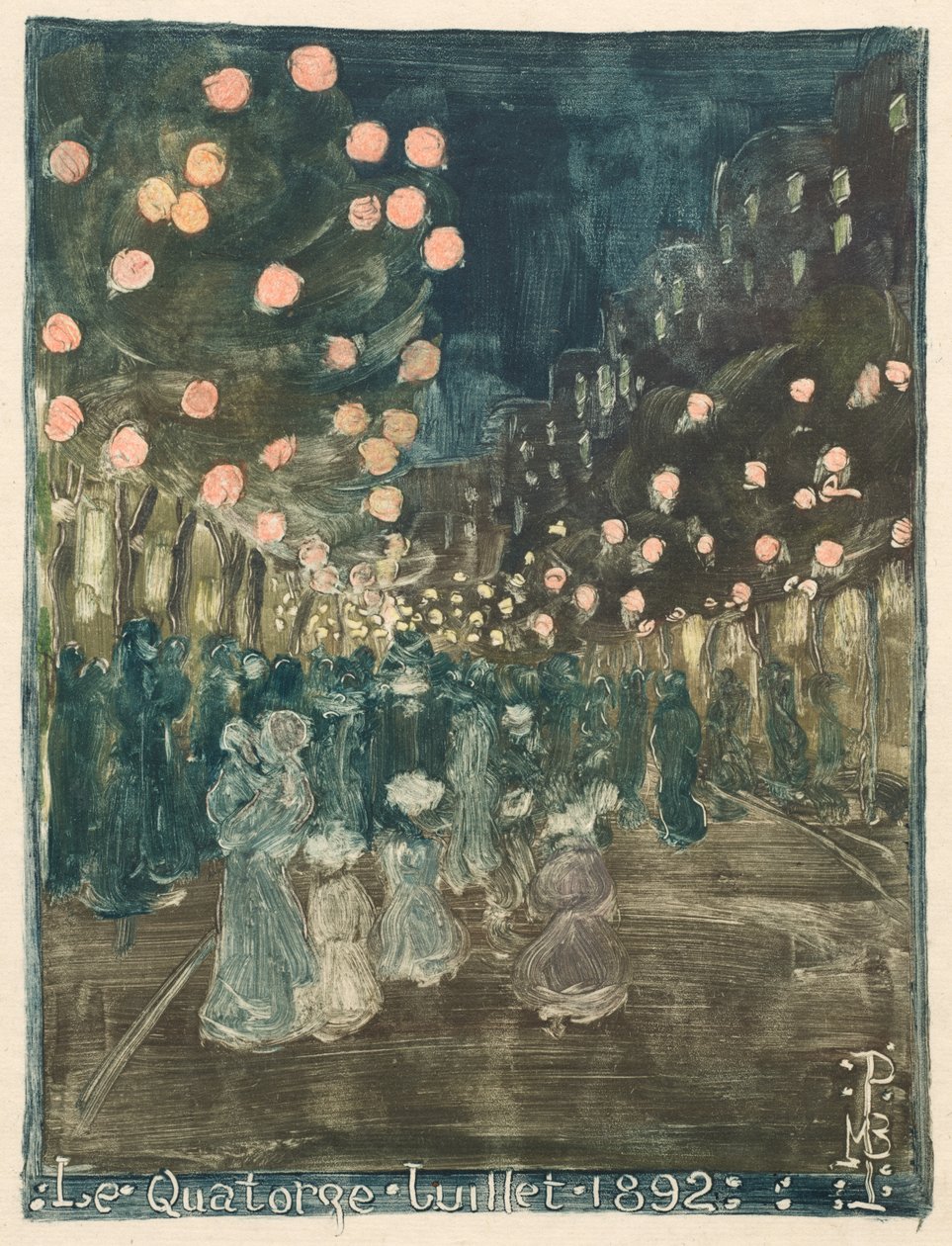 Bastilledagen, 1892. av Maurice Brazil Prendergast