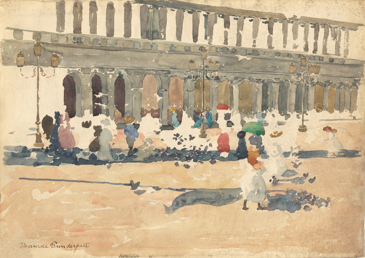 Caffè Florian i Venezia, 18981899. av Maurice Brazil Prendergast