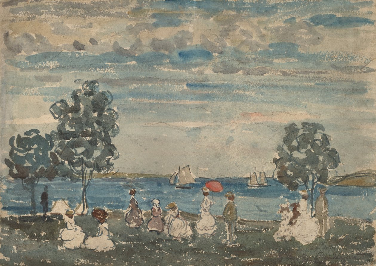 Figurer på en strand, 19101915. av Maurice Brazil Prendergast
