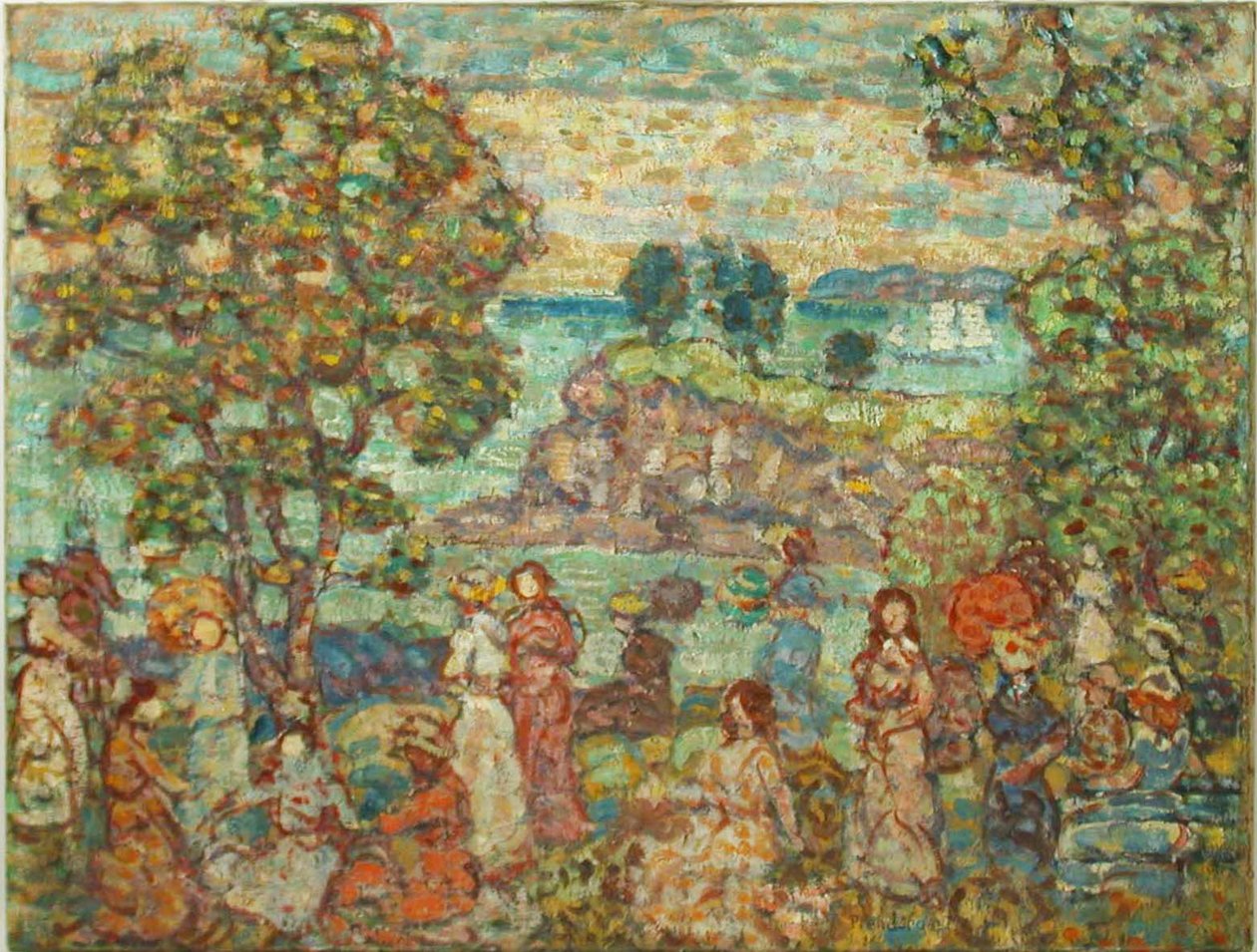Landskap (strandscene) av Maurice Brazil Prendergast
