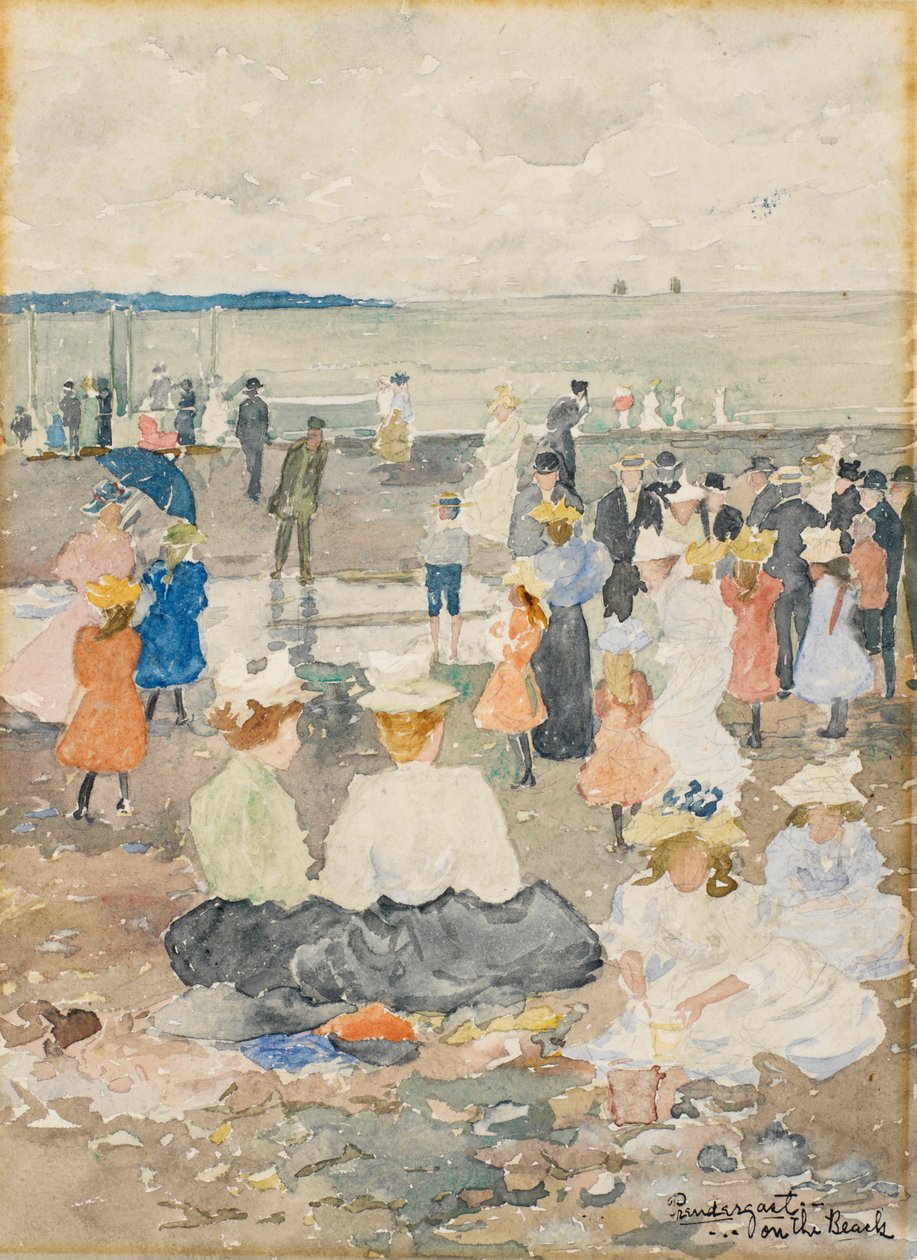 På stranda av Maurice Brazil Prendergast
