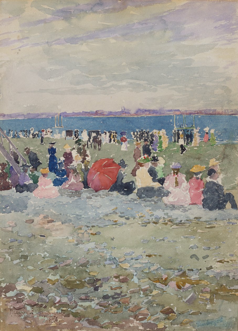 Revere Beachnorvegian av Maurice Brazil Prendergast