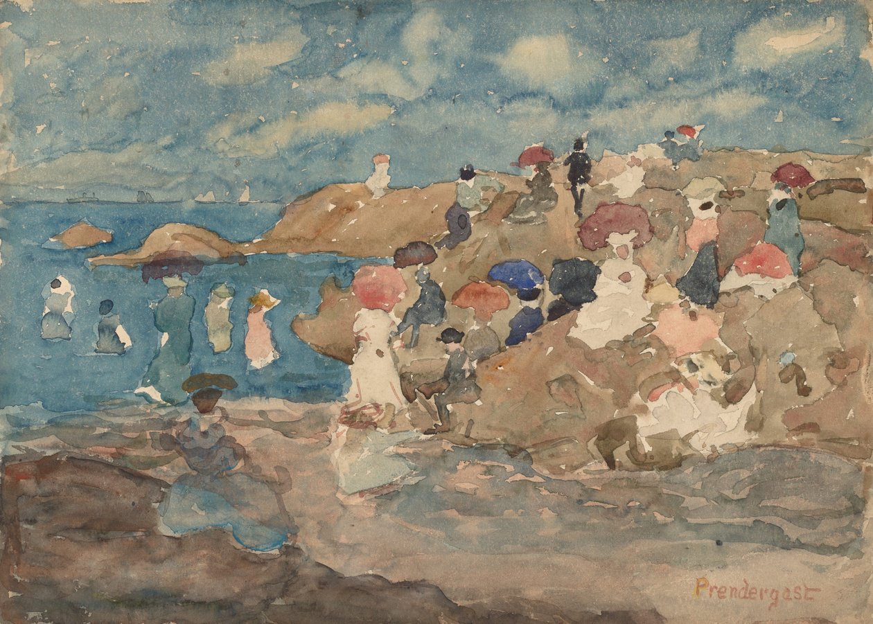 Revere Beach, ca. 1896. av Maurice Brazil Prendergast