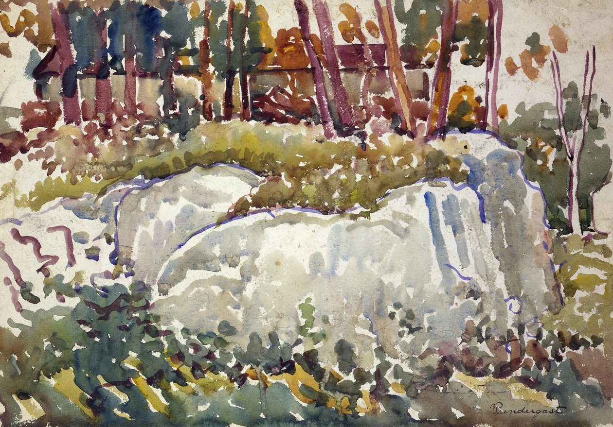 Rocks, Maine, ca. 1913-1915. av Maurice Brazil Prendergast