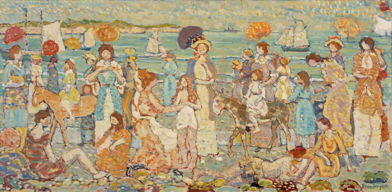 Stranden "nr. 3""" av Maurice Brazil Prendergast