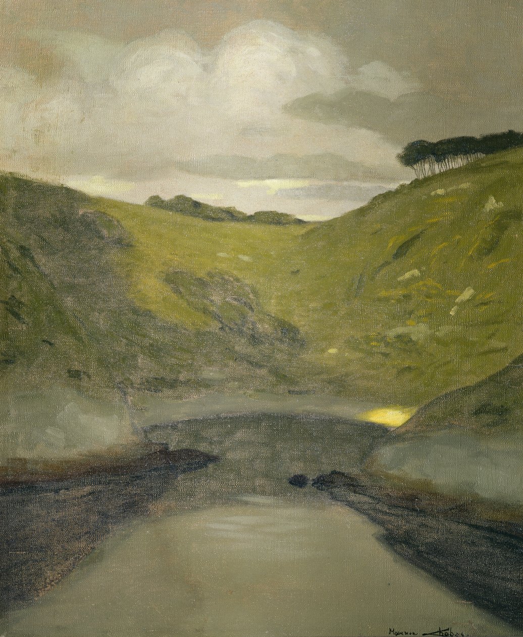 Landskap (olje på lerret) av Maurice Chabas