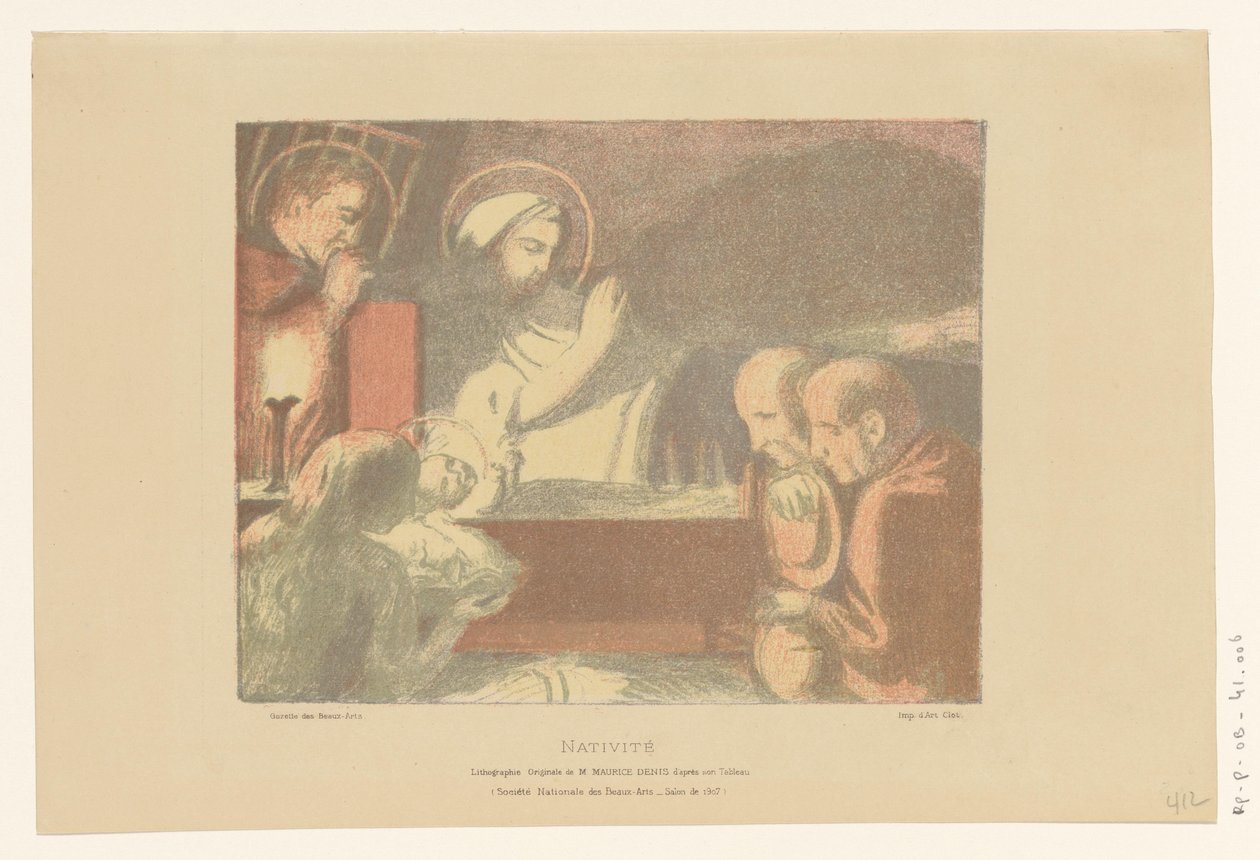Tilbedelse av Kristusbarnet Nativite (tittel på objekt) av Maurice Denis