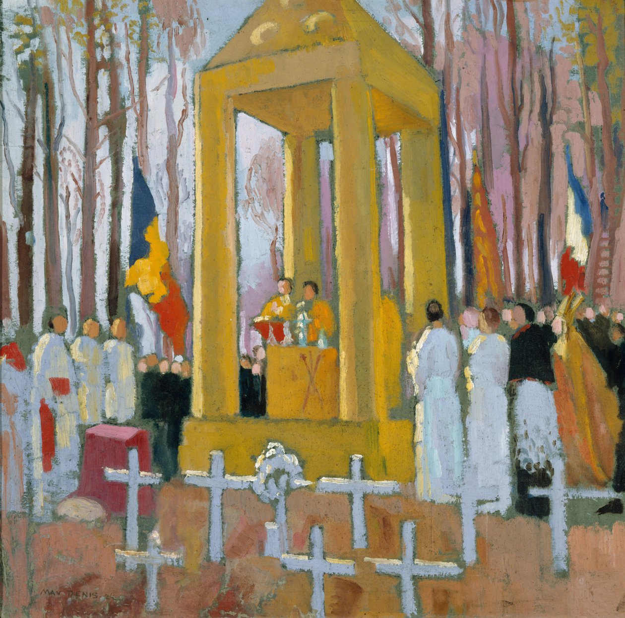 Messe foran graven til Ernest Psichari, 1924. av Maurice Denis