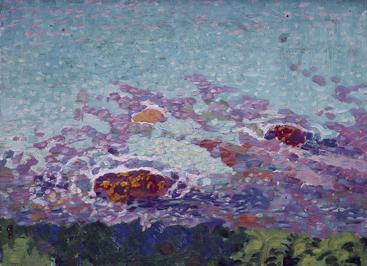 Ocean Coast (olje på papir) av Maurice Denis