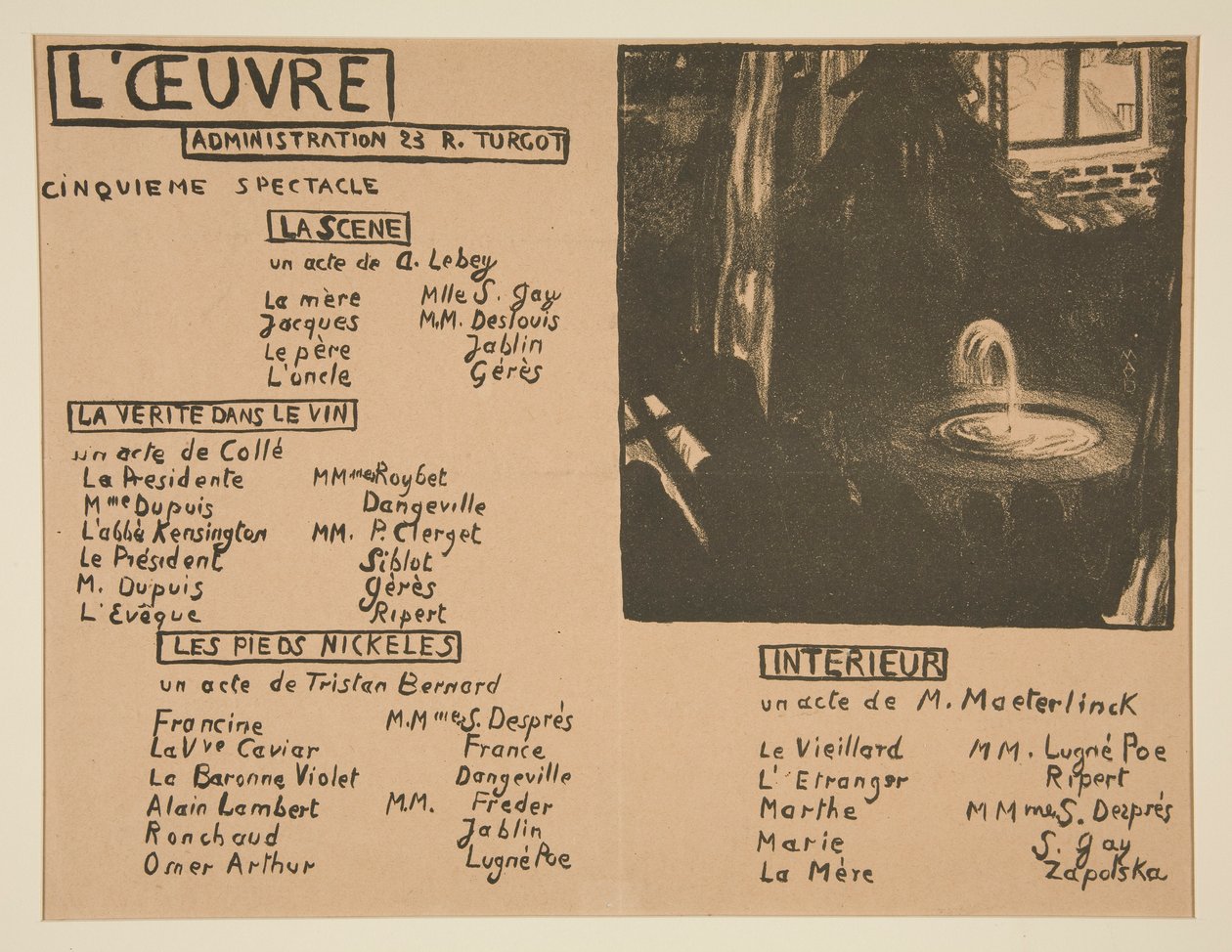 Program for teateret til L av Maurice Denis