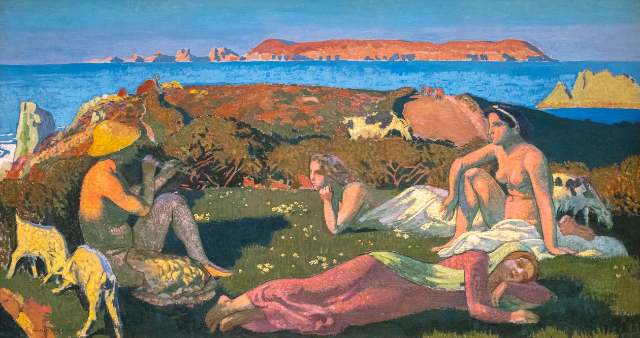 Den grønne stranden. Perros-Guirec av Maurice Denis