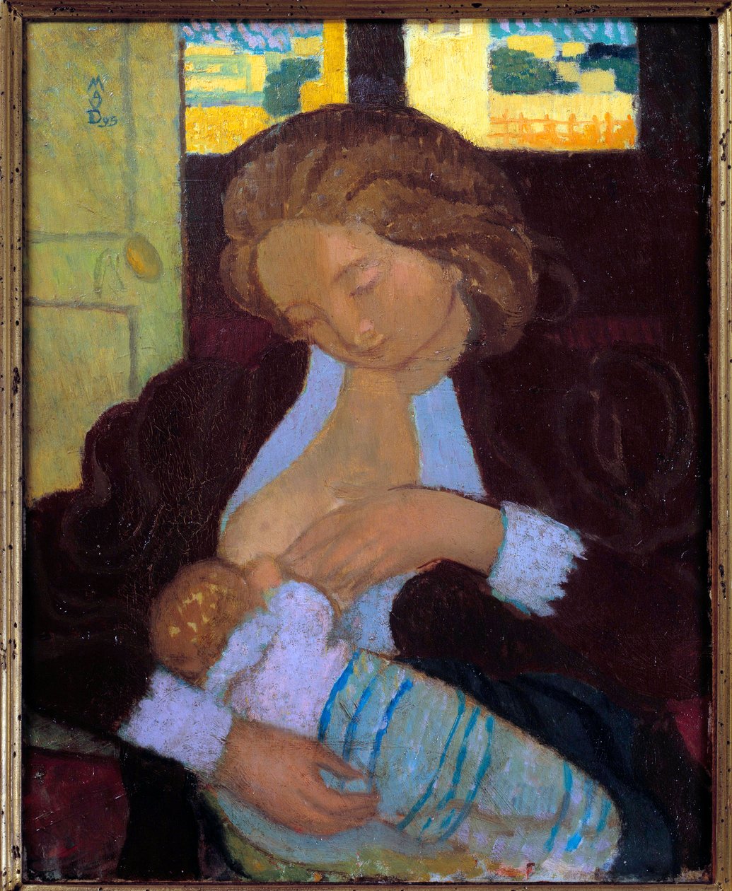 Ung kvinne som ammer det 20. århundre av Maurice Denis