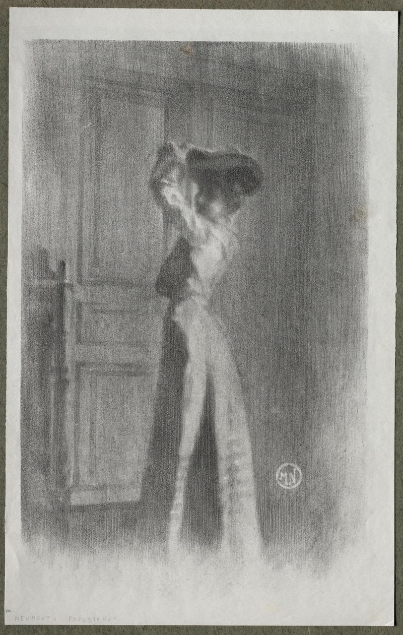 Fasjonabel kvinne av Maurice Louis Henri Newmont