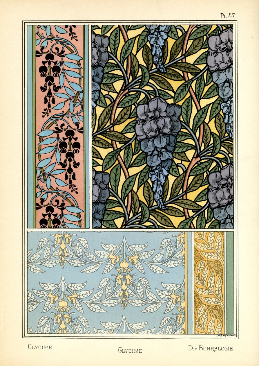 The Glycine (farge litho) av Maurice Pillard Verneuil